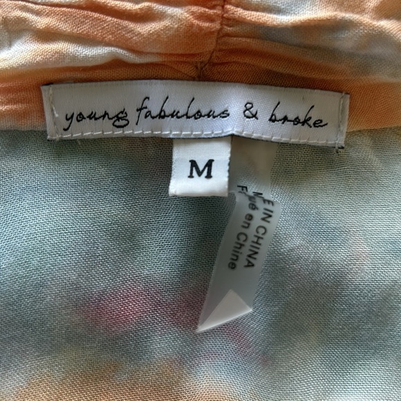 Young, fabulous & broke tie front blouse size M GUC - Picture 7 of 7